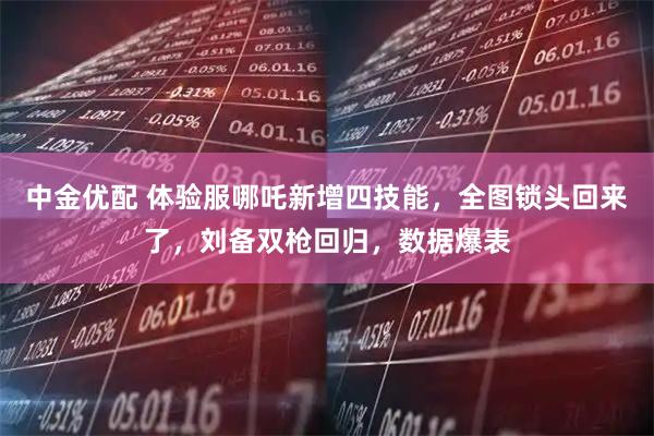 中金优配 体验服哪吒新增四技能，全图锁头回来了，刘备双枪回归，数据爆表