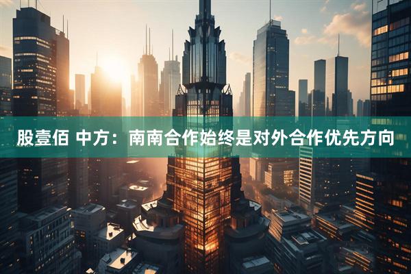 股壹佰 中方：南南合作始终是对外合作优先方向
