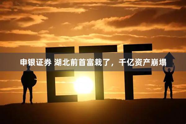 申银证券 湖北前首富栽了，千亿资产崩塌