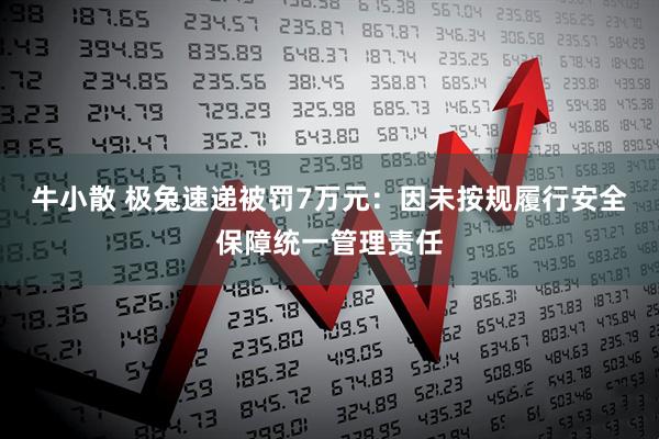 牛小散 极兔速递被罚7万元：因未按规履行安全保障统一管理责任